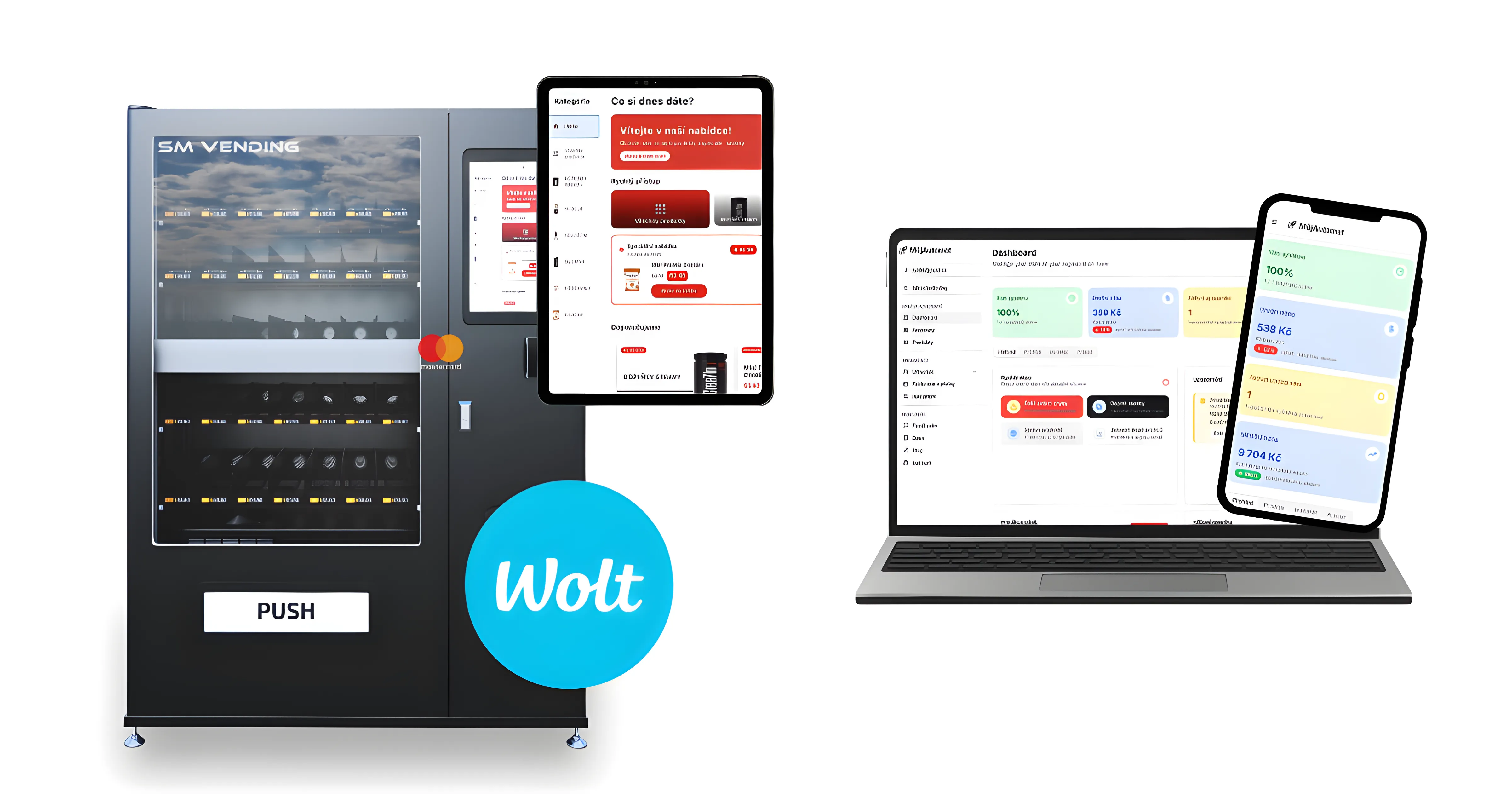 MůjAutomat dashboard - správa prodejních automatů
